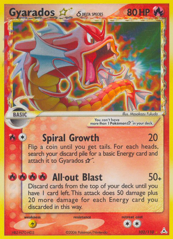 Gyarados Star δ #102 Holon Phantoms (EN)