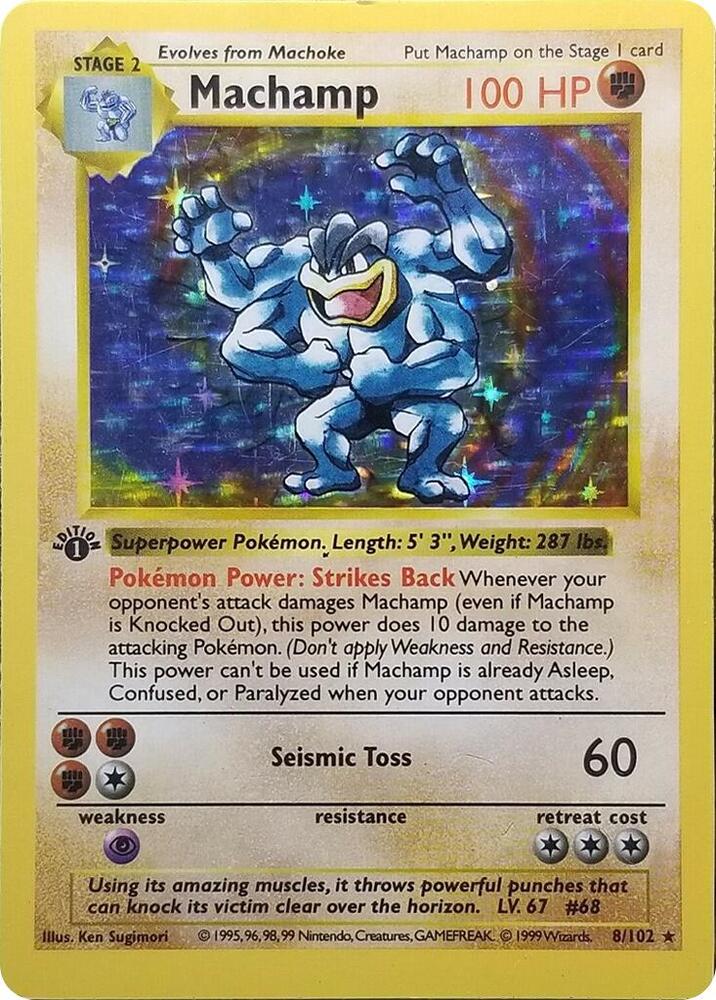 Machamp #008 Base Set Shadowless 1st Ed (EN)
