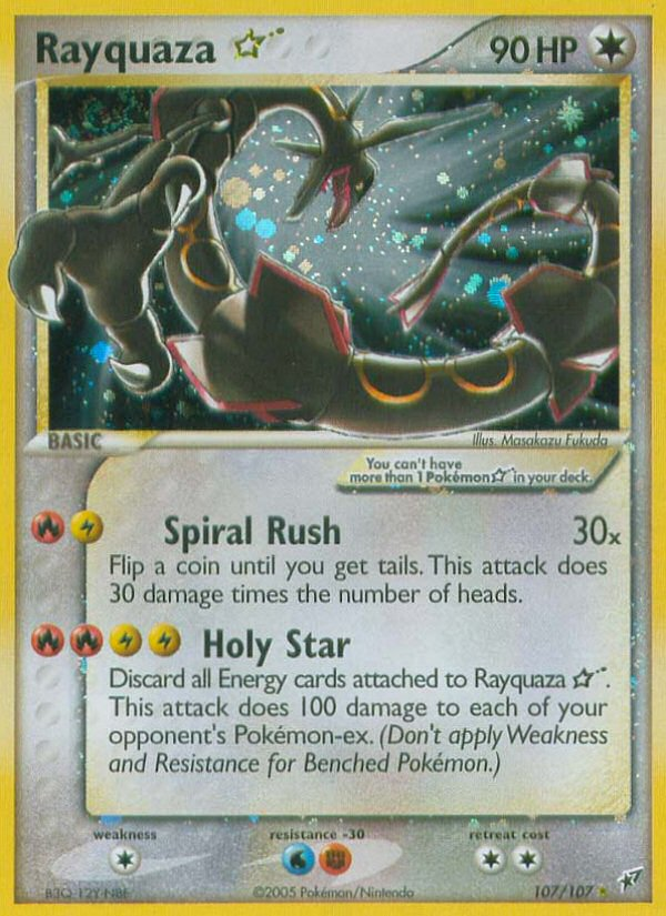 Rayquaza Gold Star #107 Deoxys (EN)