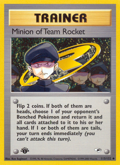 Minion of Team Rocket #113 Gym Heroes 1st Ed (EN)
