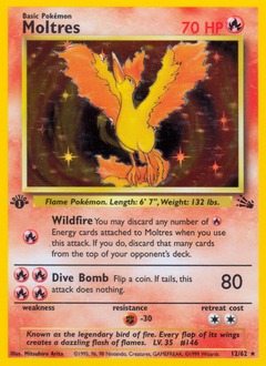 Moltres #012 Fossil 1st Ed (ES)
