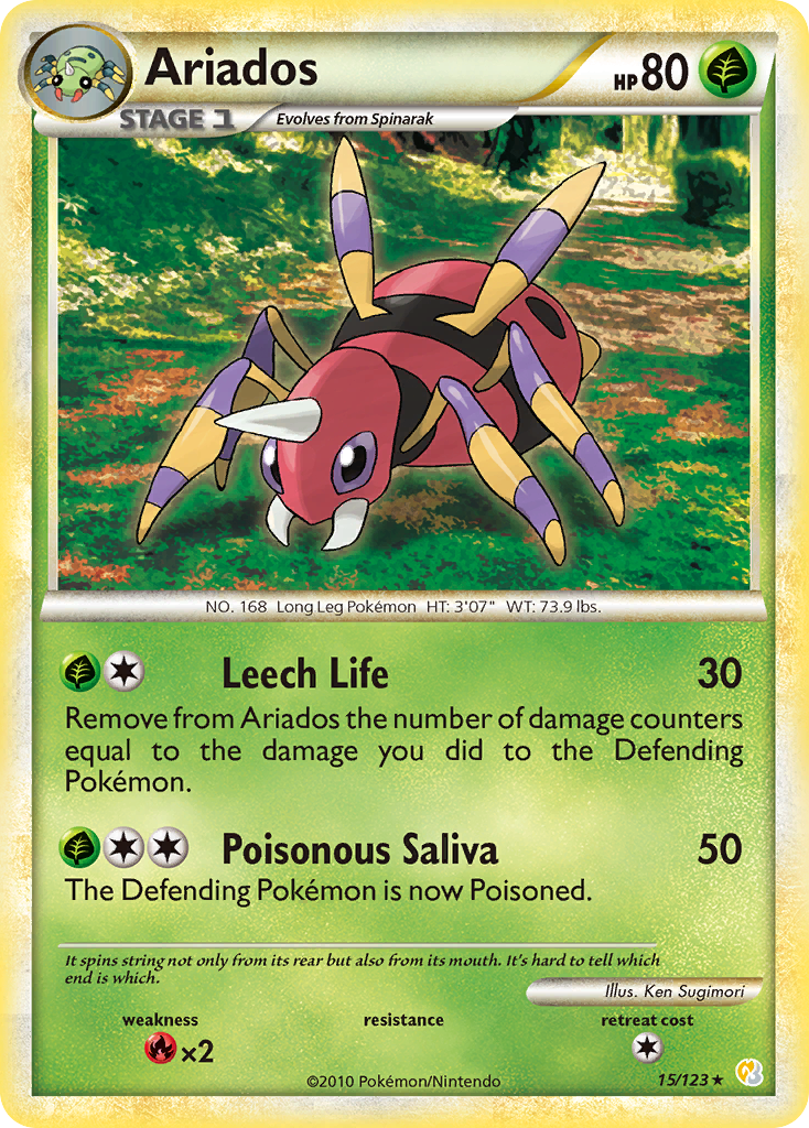 Ariados #015 HeartGold & SoulSilver (EN)