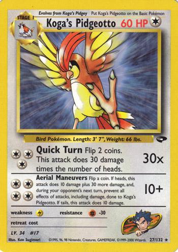 Koga's Pidgeotto #027 Gym Challenge (EN)