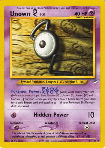 Unown G #027 Neo Destiny (EN)