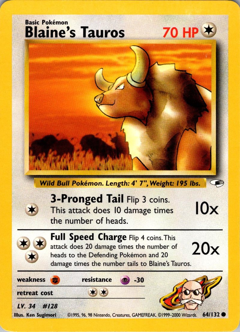 Blaine's Tauros #064 Gym Heroes (EN)