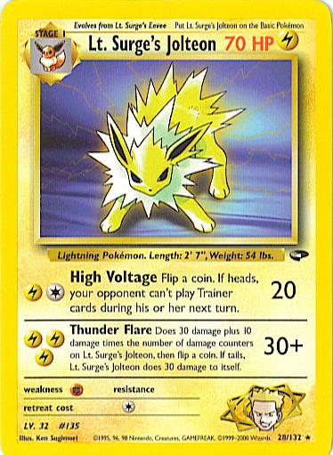 Lt. Surge's Jolteon #028 Gym Challenge (EN)