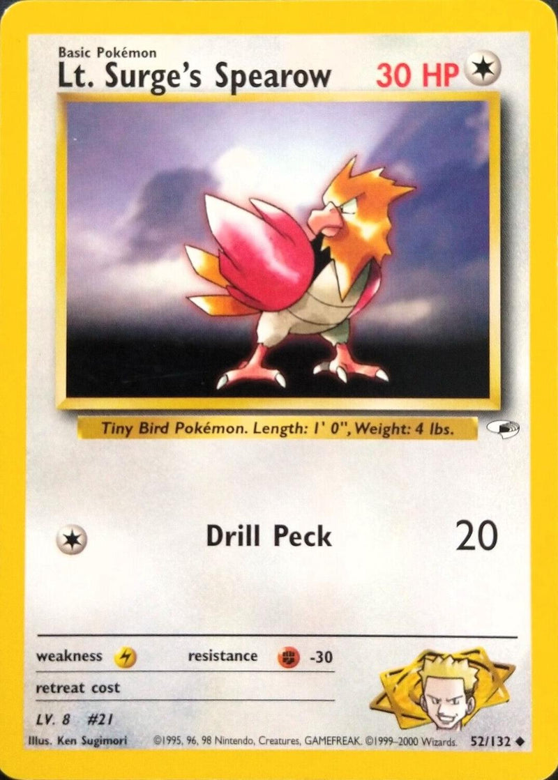Lt. Surge's Spearow #052 Gym Heroes (EN)