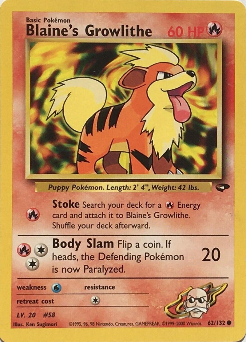 Blaine's Growlithe #062 Gym Challenge (EN)