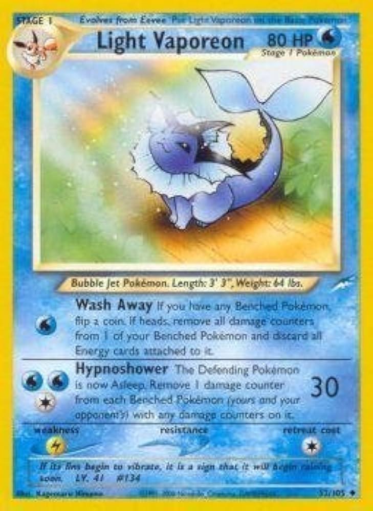 Light Vaporeon #052 Neo Destiny (EN)
