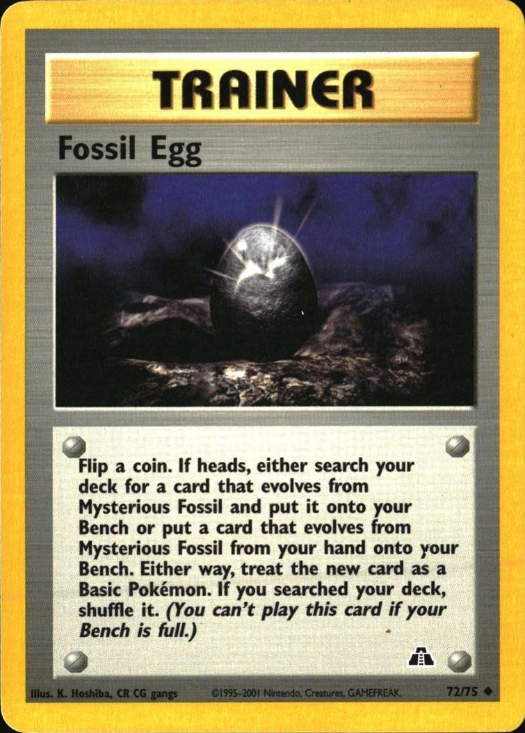 Fossil Egg #072 Neo Discovery (EN)