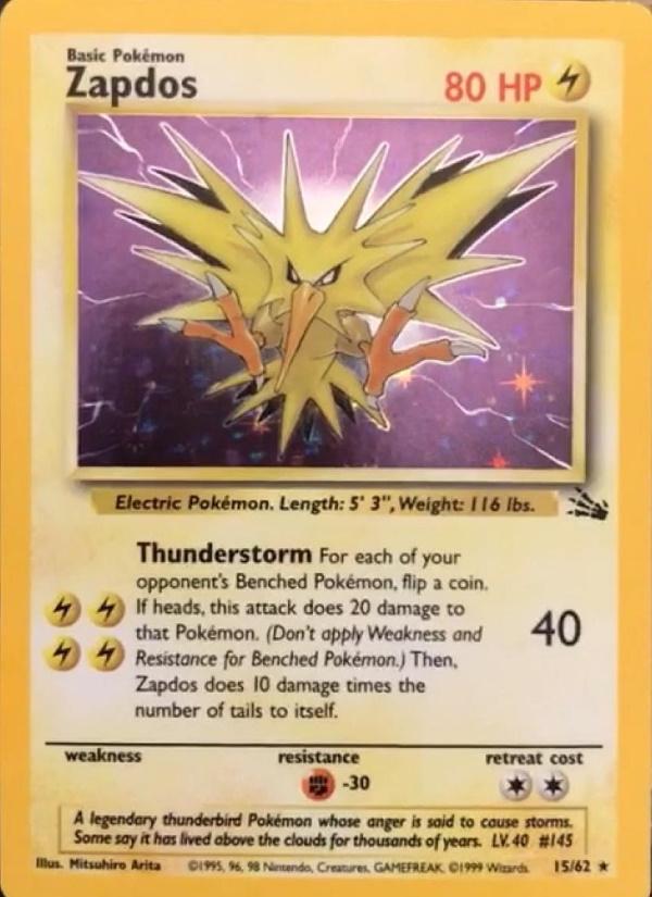 Zapdos #015 Fossil (ES)