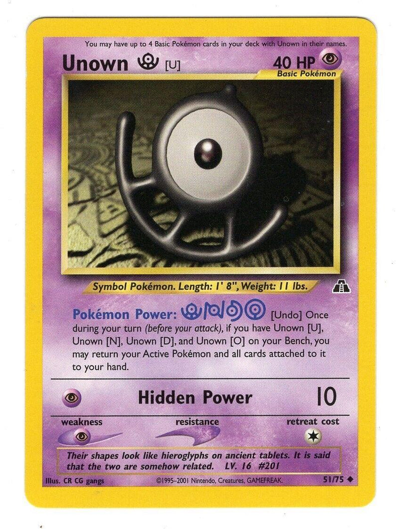 Unown U #051 Neo Discovery (EN)