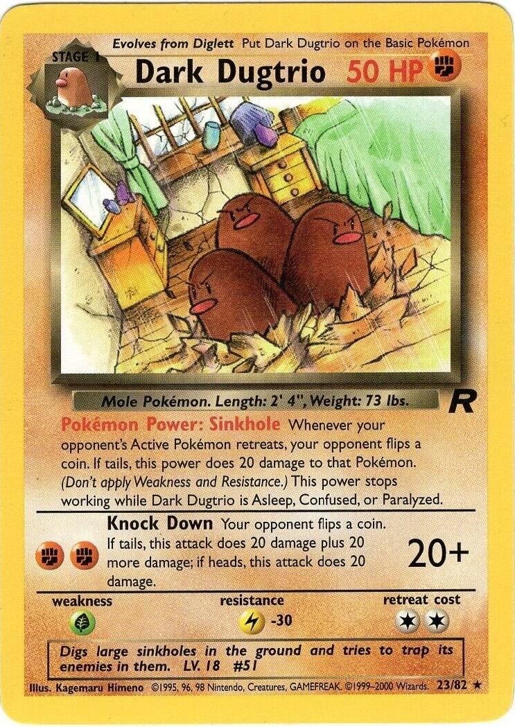 Dark Dugtrio #023 Team Rocket (EN)