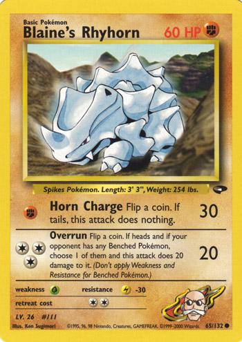 Blaine's Rhyhorn #065 Gym Challenge (EN)