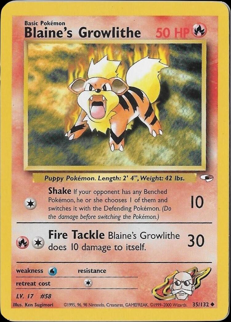Blaine's Growlithe #035 Gym Heroes (EN)