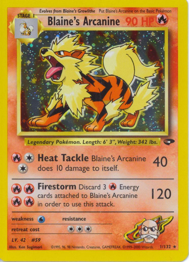 Blaine's Arcanine #001 Gym Challenge (EN)
