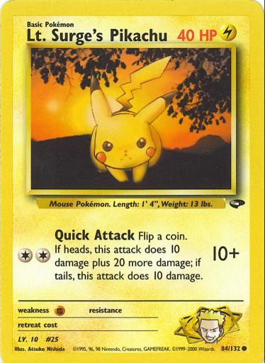 Lt. Surge's Pikachu #084 Gym Challenge (EN)