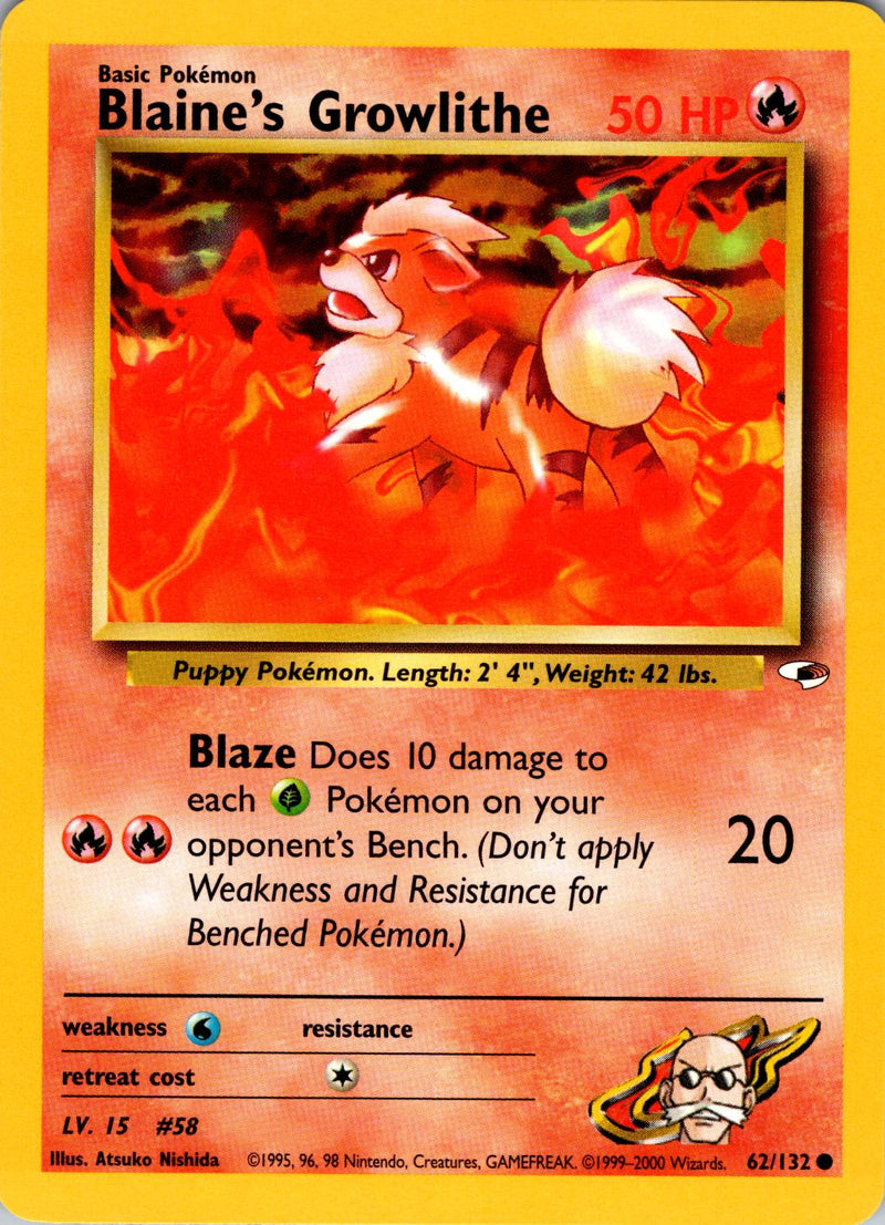Blaine's Growlithe #062 Gym Heroes (EN)