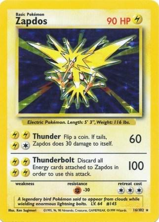 Zapdos #016 Base Set (ES)