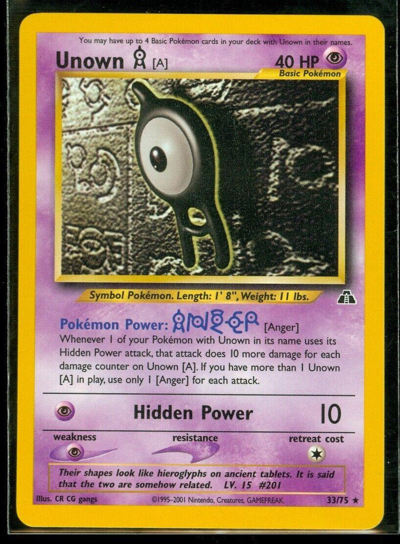 Unown A #033 Neo Discovery (EN)