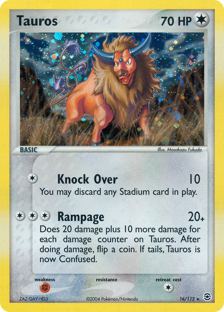 Tauros #016 FireRed & LeafGreen (EN)