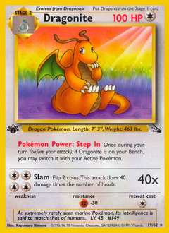 Dragonite #019 Fossil 1st Ed (ES)