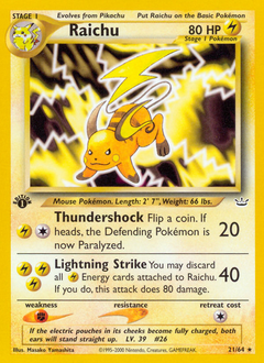 Raichu #021 Neo Revelation 1st Ed (EN)