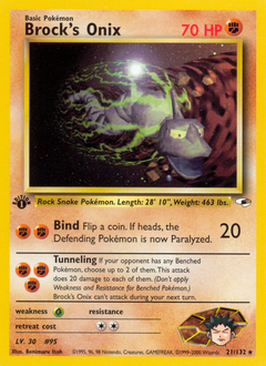 Brock's Onix #021 Gym Heroes 1st Ed (EN)