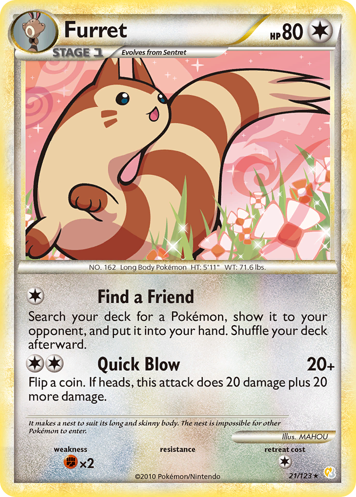 Furret #021 HeartGold & SoulSilver (EN)