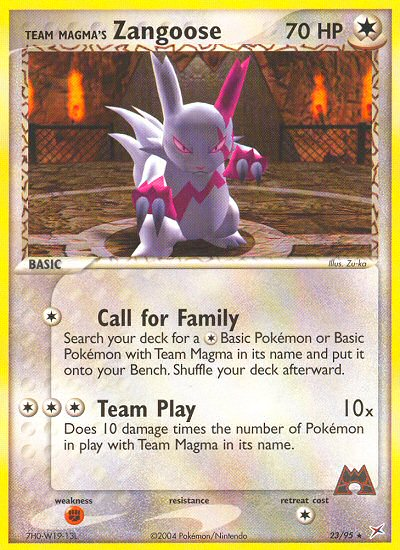 Team Magma's Zangoose #023 Team Magma vs Team Aqua (EN)