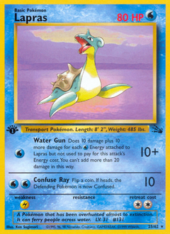Lapras #025 Fossil 1st Ed (ES)