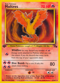 Moltres #027 Fossil 1st Ed (ES)