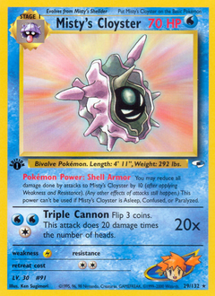 Misty's Cloyster #029 Gym Heroes 1st Ed (EN)