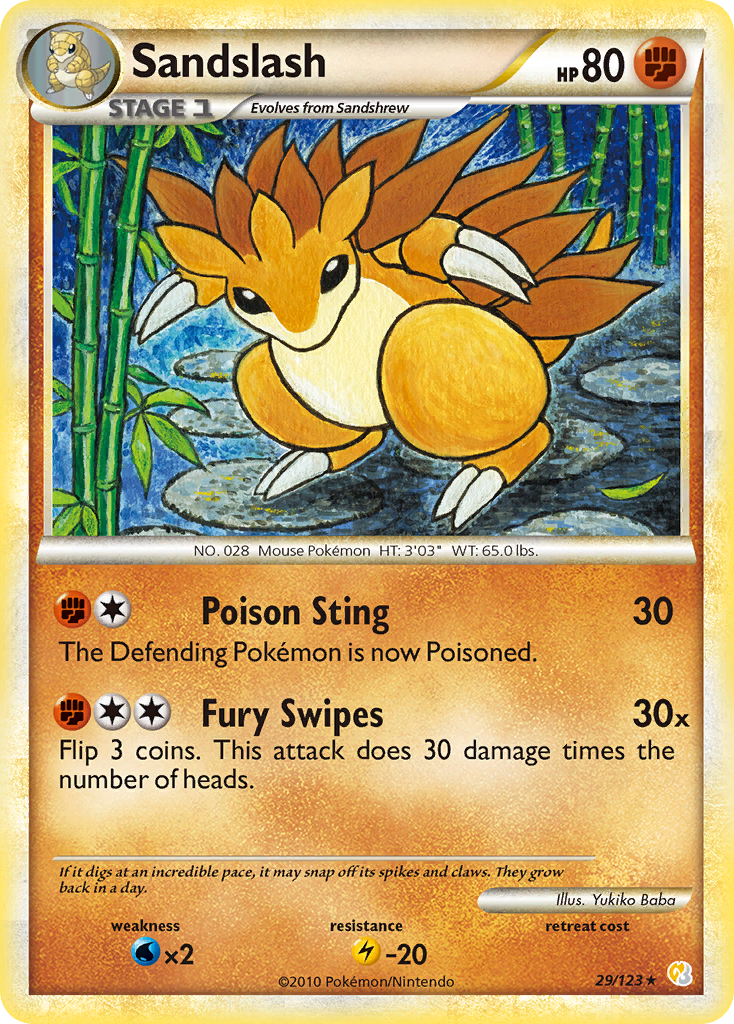 Sandslash #029 HeartGold & SoulSilver (EN)