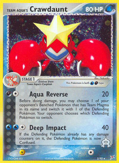 Team Aqua's Crawdaunt #002 Team Magma vs Team Aqua (EN)