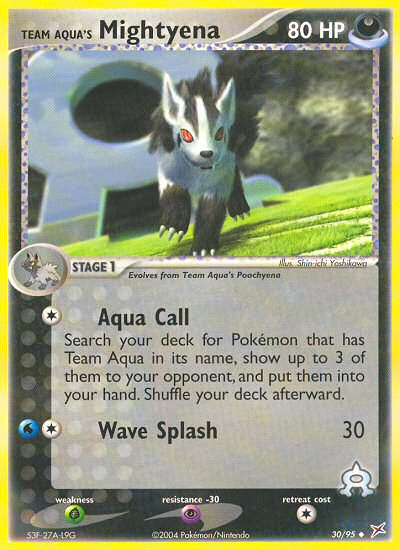 Team Aqua's Mightyena #030 Team Magma vs Team Aqua (EN)