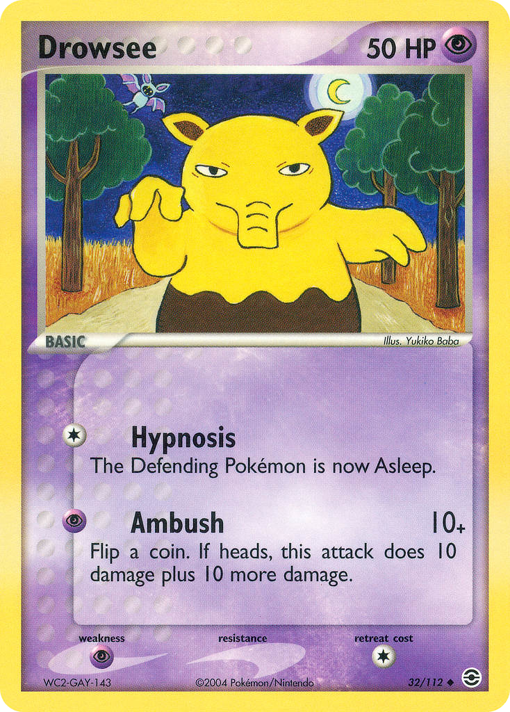 Drowsee #032 FireRed & LeafGreen (EN)