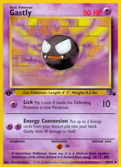 Gastly #033 Fossil 1st Ed (ES)