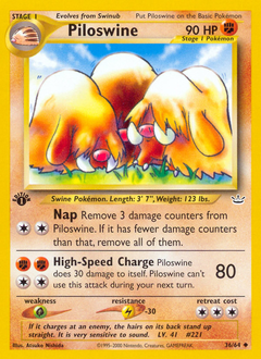 Piloswine #036 Neo Revelation 1st Ed (EN)