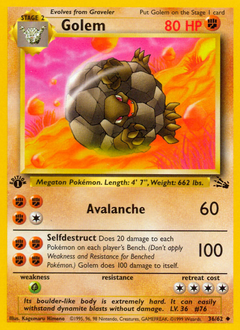 Golem #036 Fossil 1st Ed (ES)