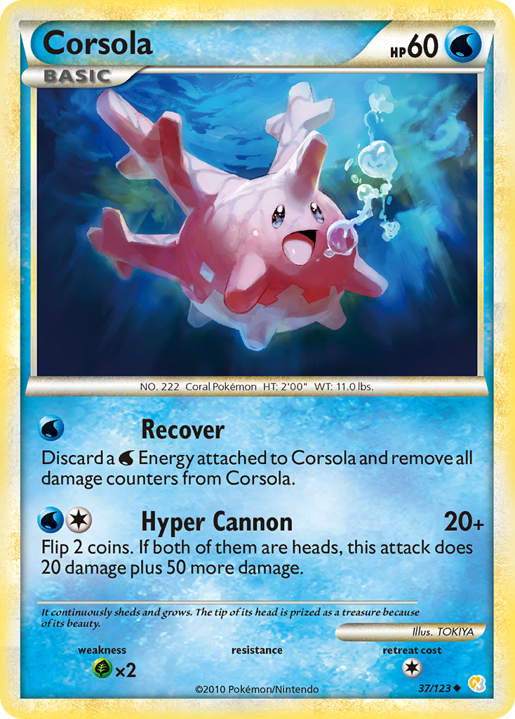 Corsola #037 HeartGold & SoulSilver (EN)