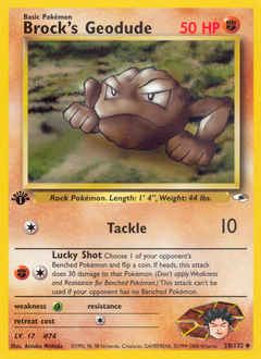 Brock's Geodude #038 Gym Heroes 1st Ed (EN)