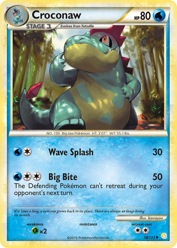 Croconaw #038 HeartGold & SoulSilver (EN)