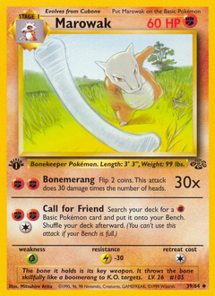Marowak #039 Jungle 1st Ed (ES)