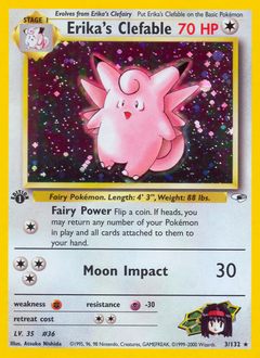 Erika's Clefable #003 Gym Heroes 1st Ed (EN)