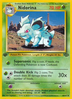Nidorina #040 Jungle 1st Ed (ES)