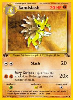 Sandslash #041 Fossil 1st Ed (ES)