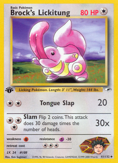 Brock's Lickitung #041 Gym Heroes 1st Ed (EN)