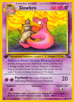 Slowbro #043 Fossil 1st Ed (ES)