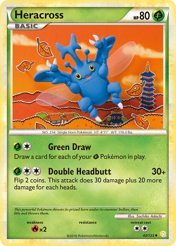 Heracross #043 HeartGold & SoulSilver (EN)
